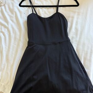 ALO Yoga Black Mini Dress with Spaghetti Straps